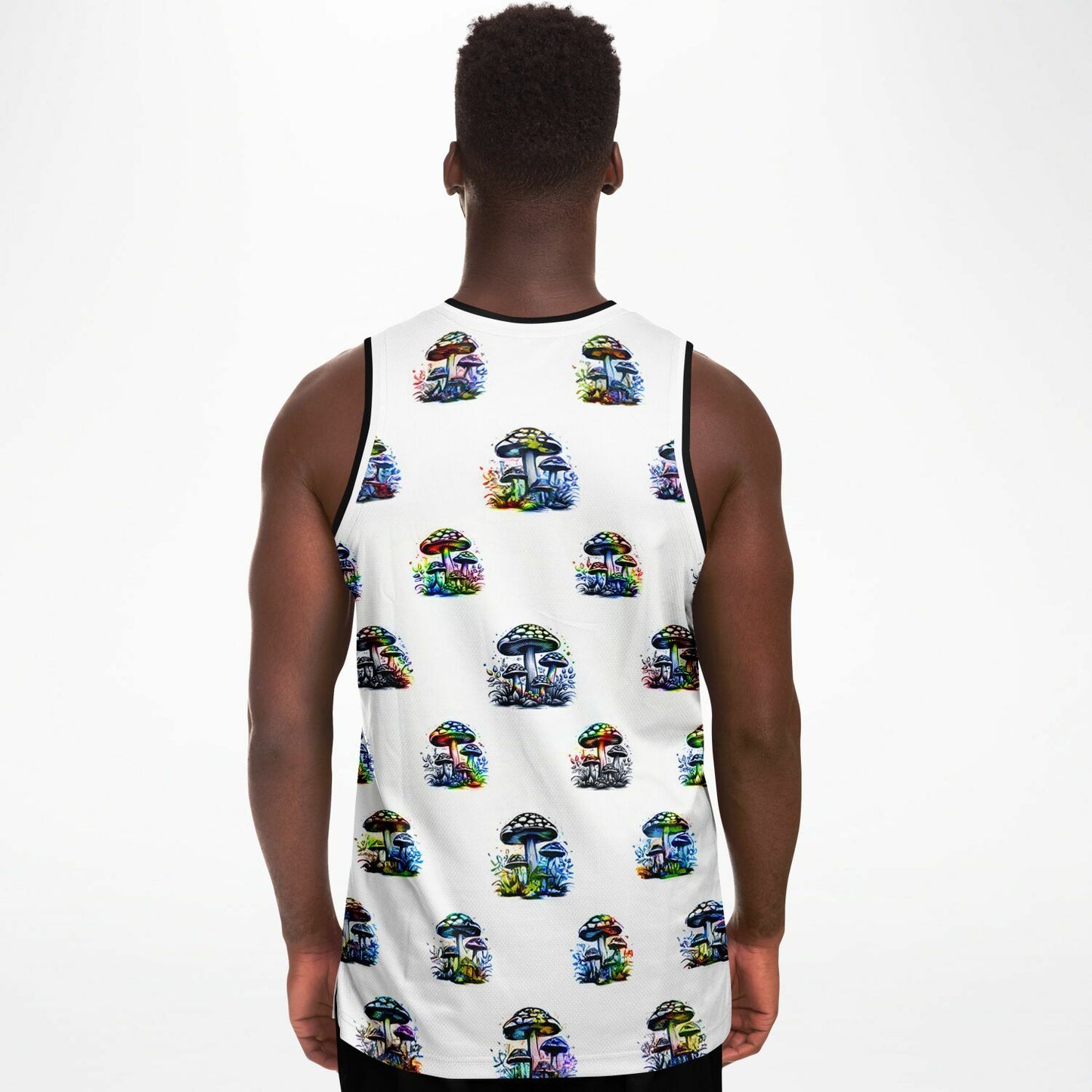 Rainbow Mushrooms Basketball Jersey Rib