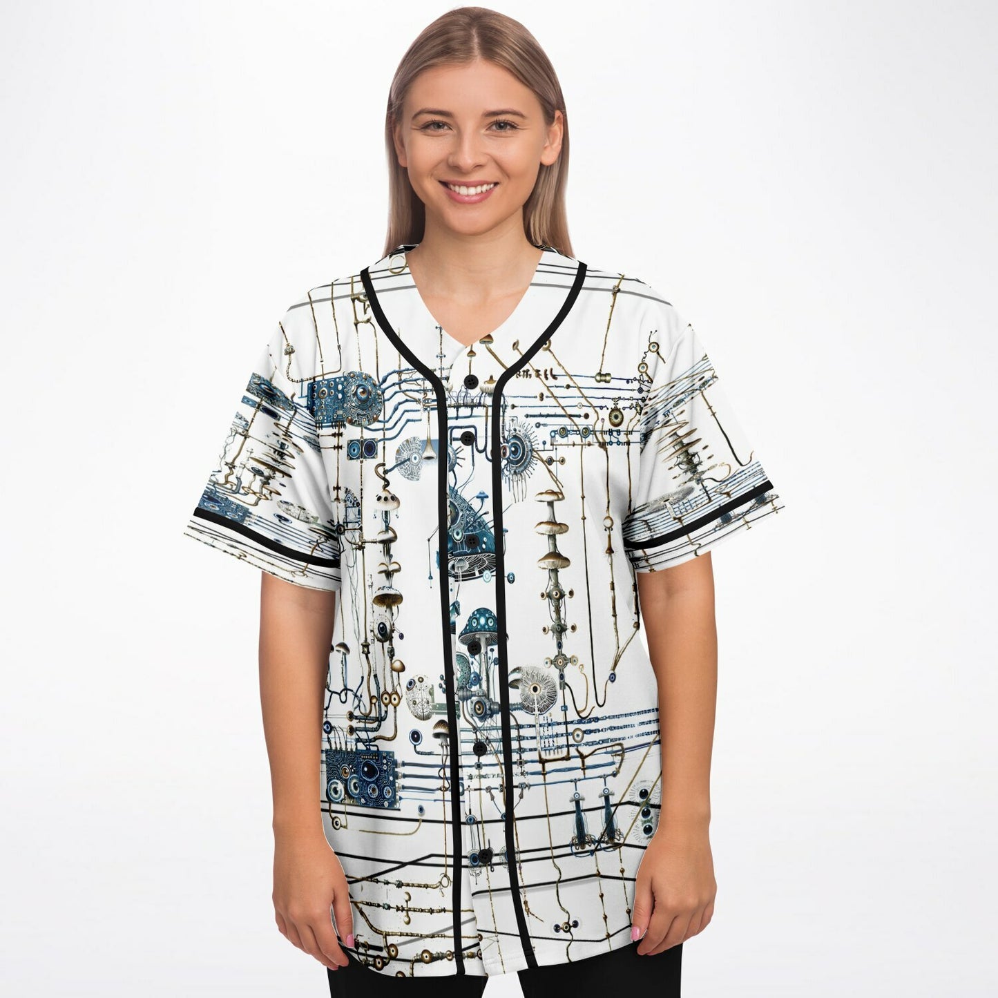 Mushroom Circuitry Baseball Jersey