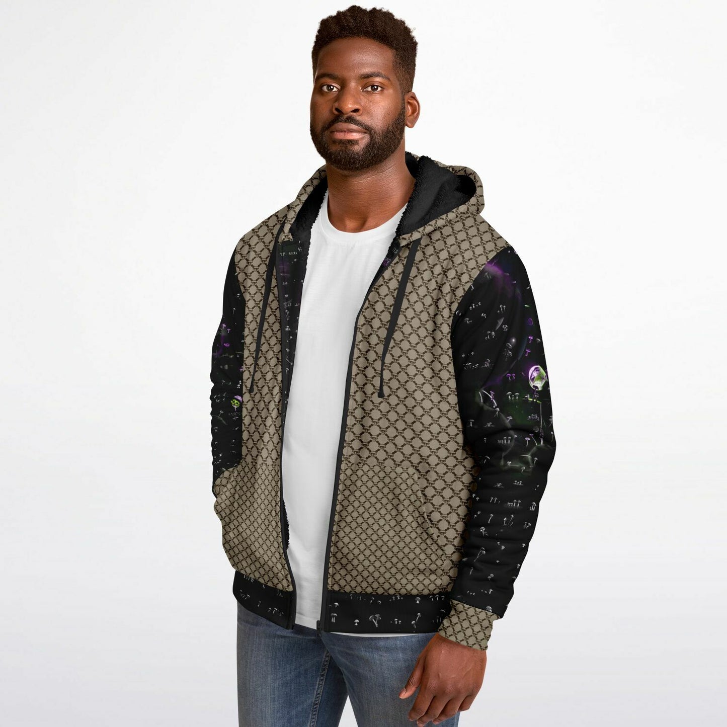 Mushroom Guzzi Microfleece Zip-up hoodie