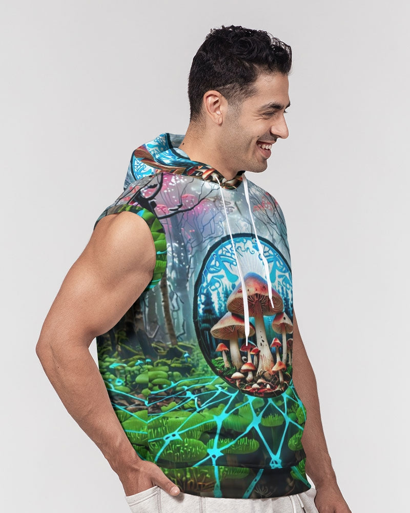 Exhalted Forest of Fungi Men's Sleeveless Hoodie