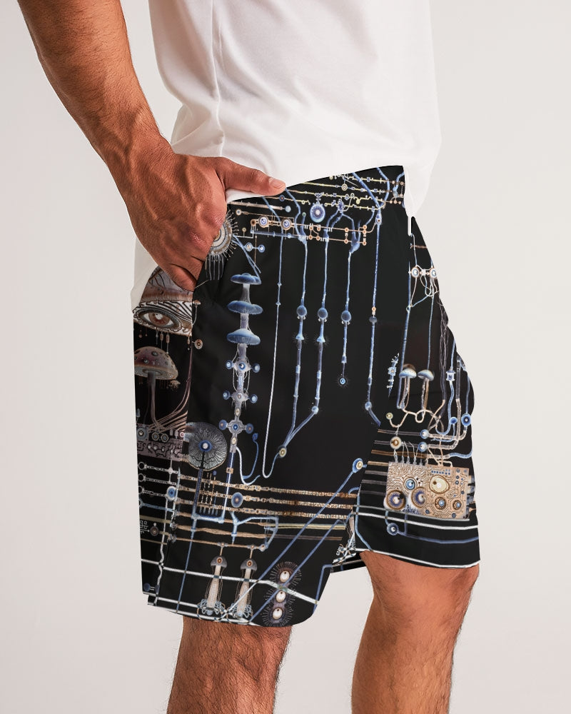 Mushroom Circuitry Dark Jogger Shorts