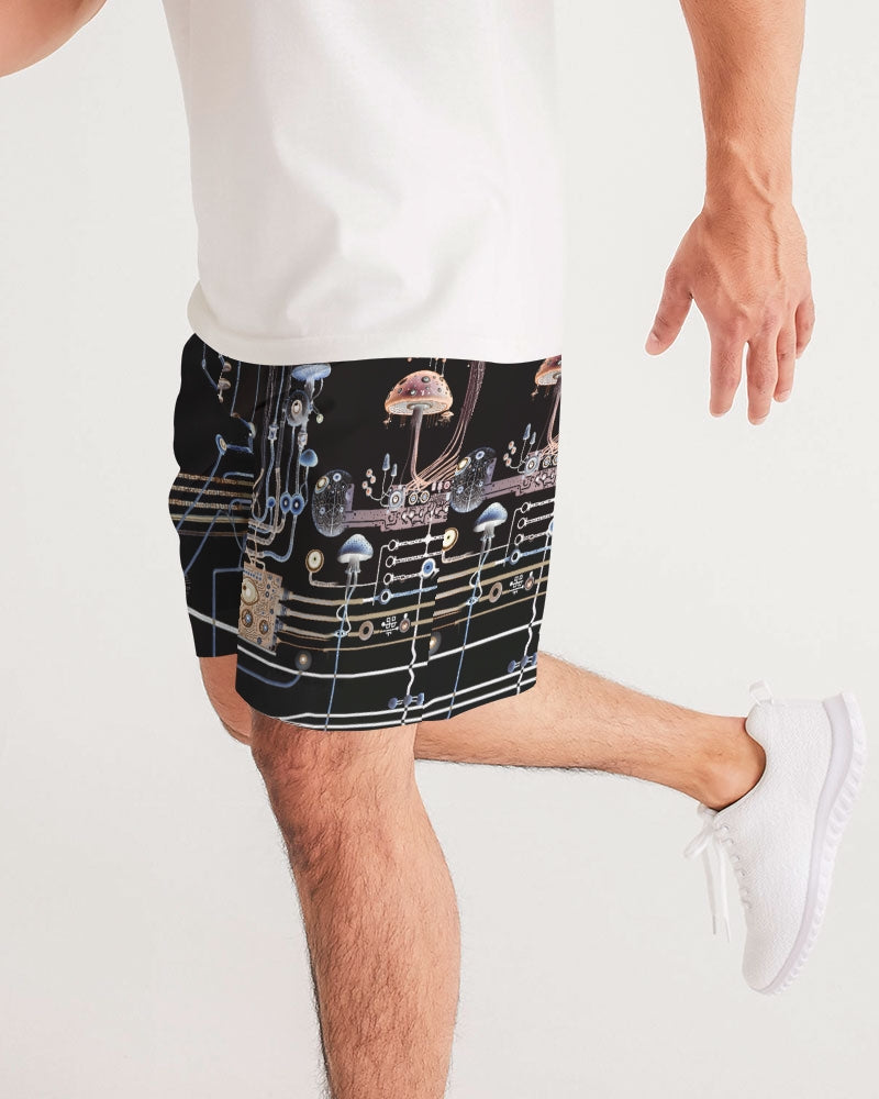 Mushroom Circuitry Dark Jogger Shorts