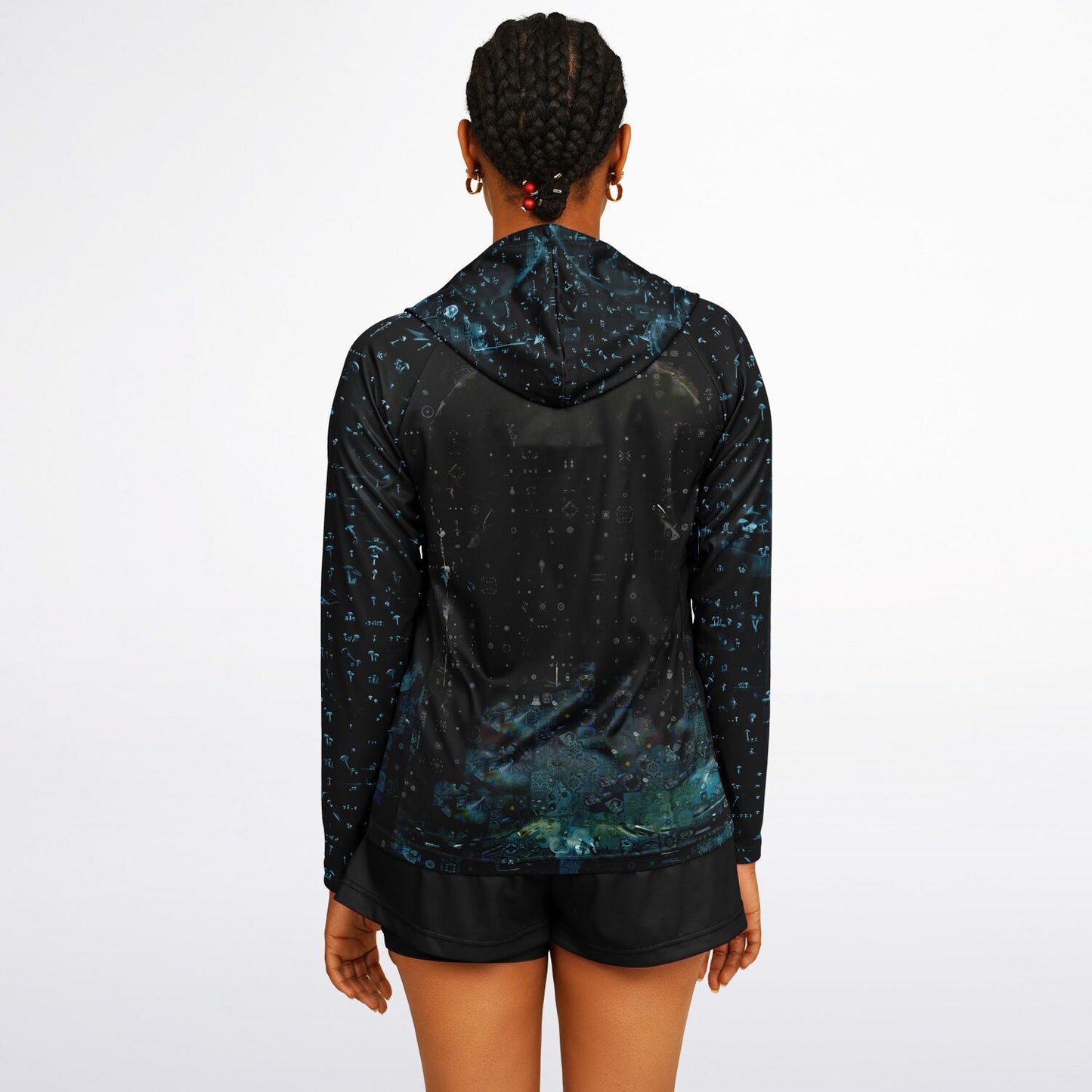 Mushroom Trip Women's Long Sleeve Hooded Performance Shirt
