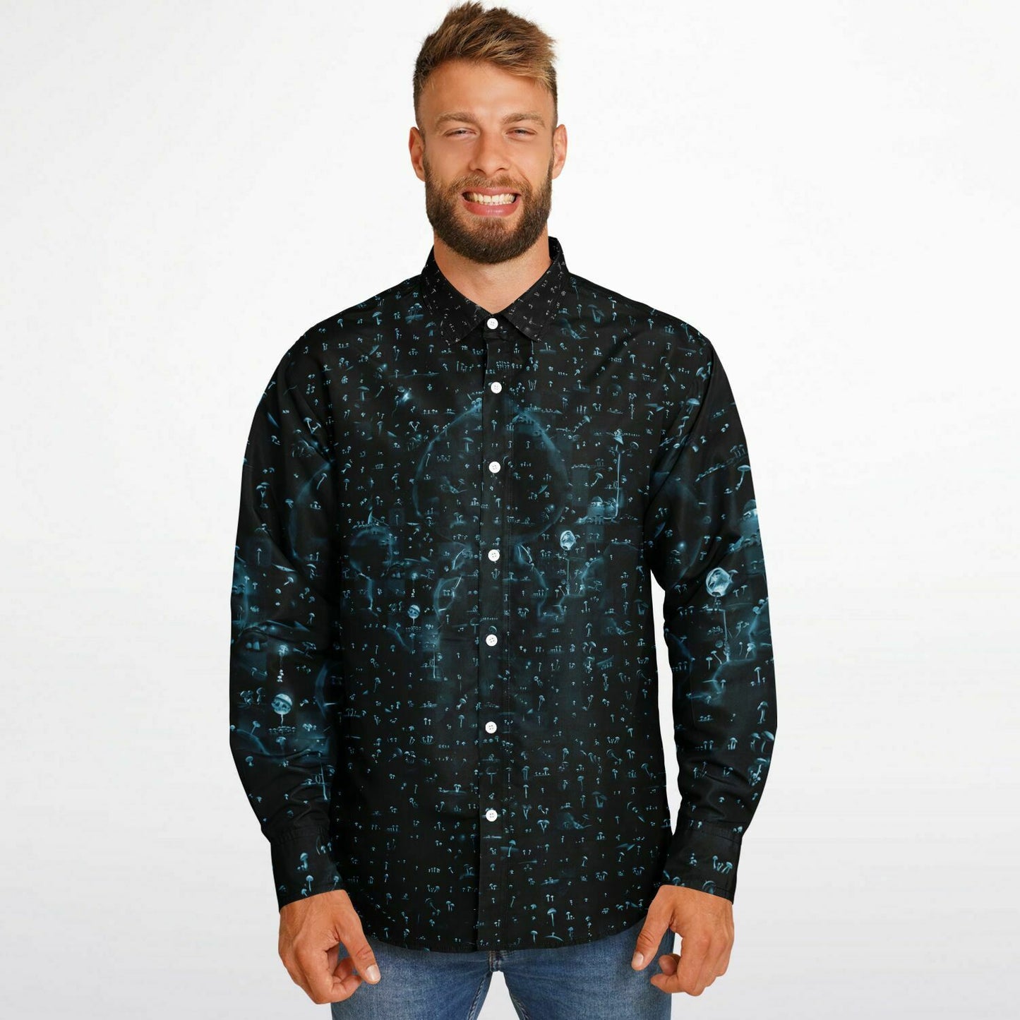 Lord Fungi Long Sleeve Button Down Shirt