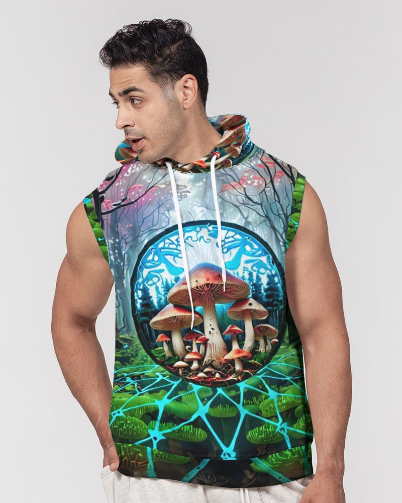 Exhalted Forest of Fungi Men's Sleeveless Hoodie