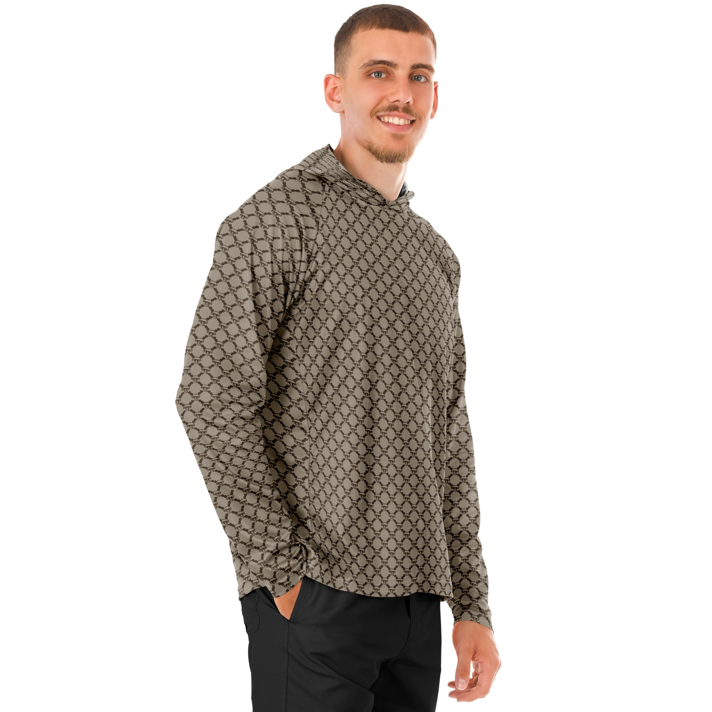 Mushroom Guzzi Long Sleeve Hooded Performance Shirt