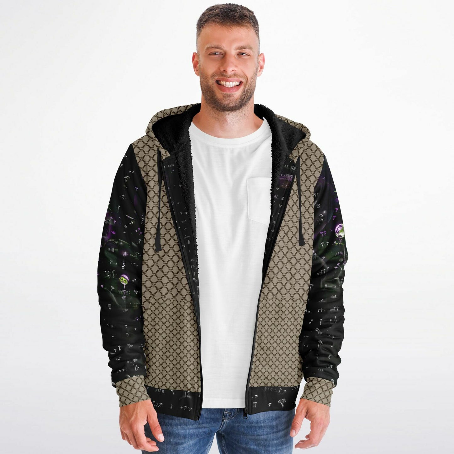 Mushroom Guzzi Microfleece Zip-up hoodie