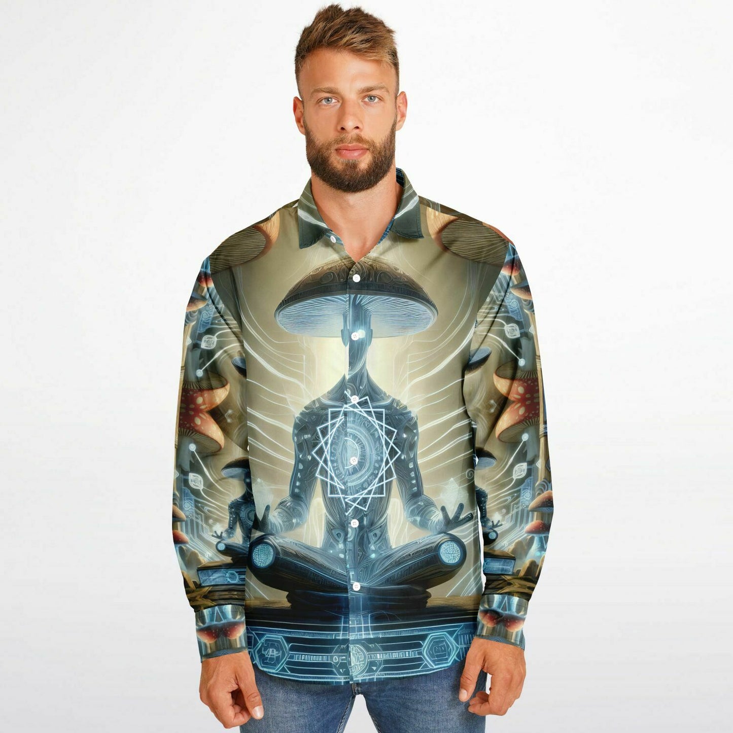 AmaNet Long Sleeve Button Down Shirt