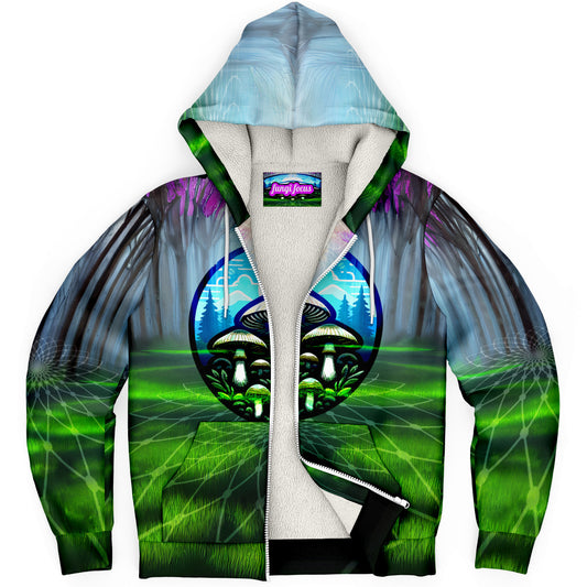 Fungi Forest Microfleece Zip Hoodie