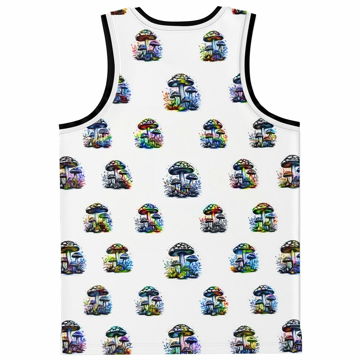 Rainbow Mushrooms Basketball Jersey Rib