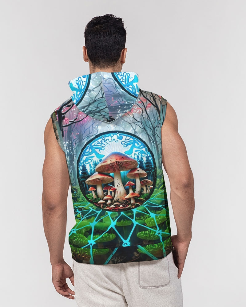 Exhalted Forest of Fungi Men's Sleeveless Hoodie