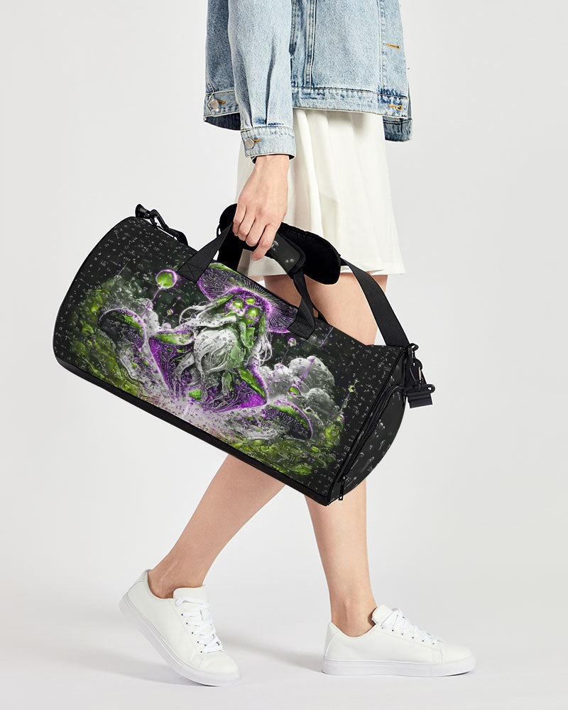 Mushroom Grid Sports Duffle Bag