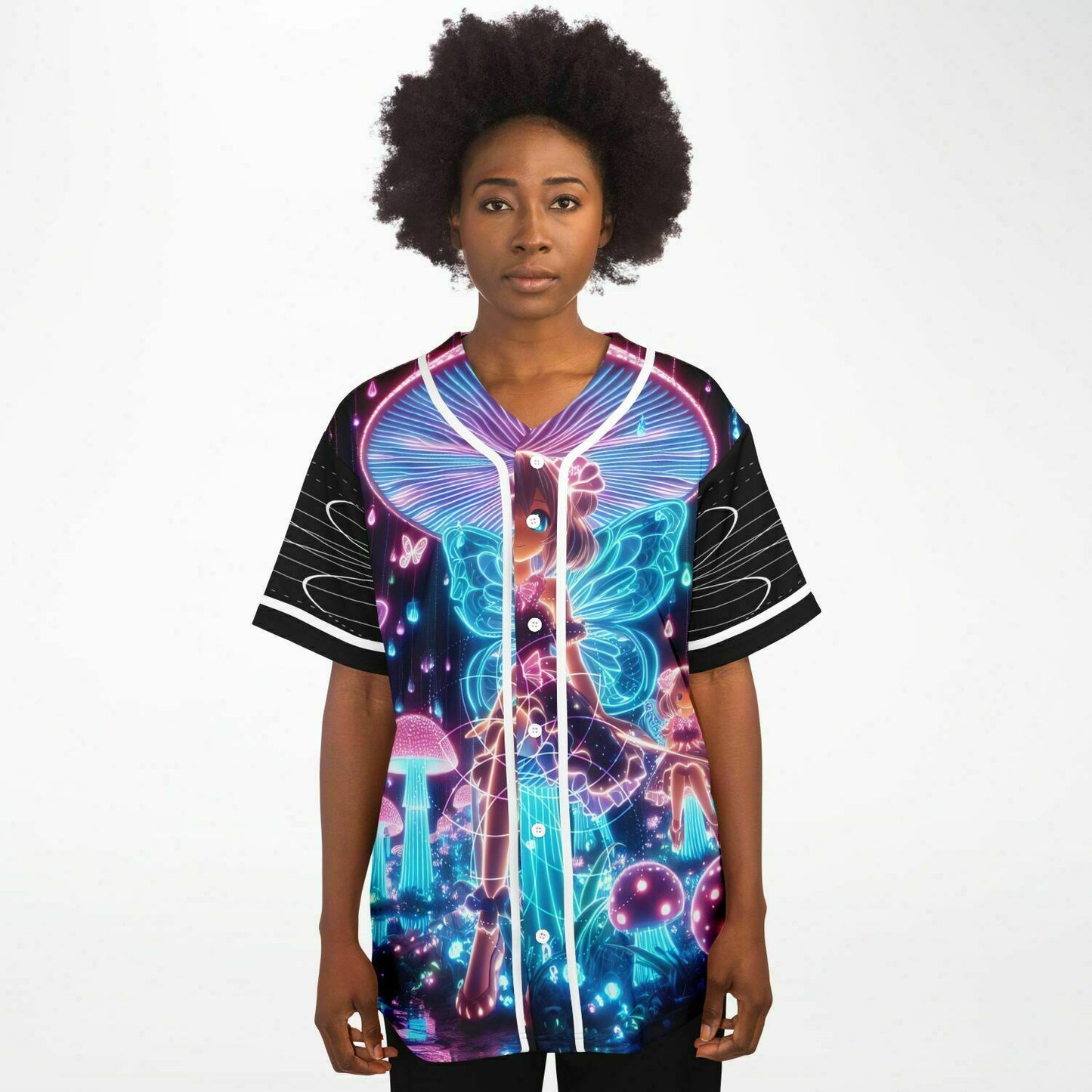 Pink Girl Mushroom - Baseball Jersey