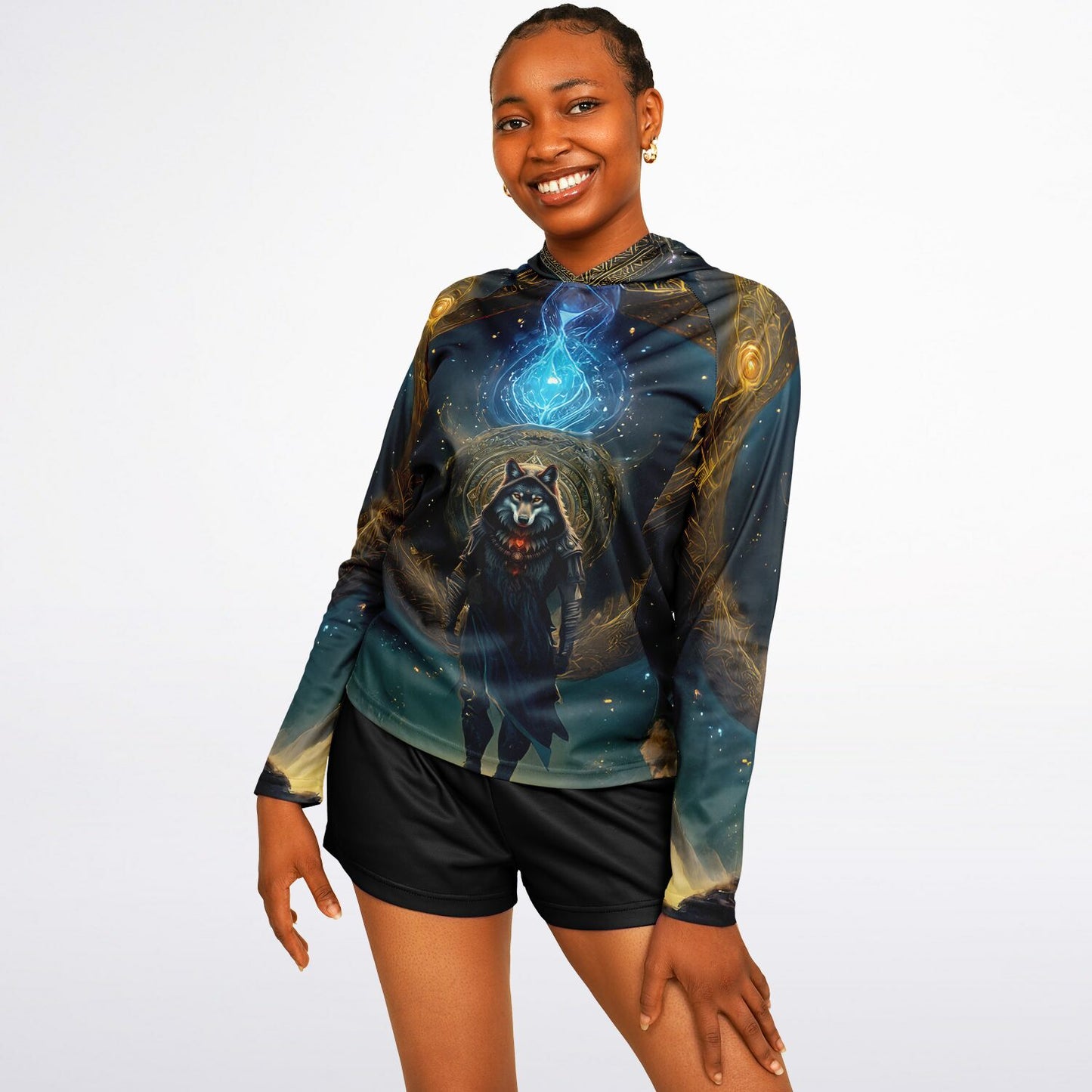Magic Beast Women's Long Sleeve Hooded Performance Shirt