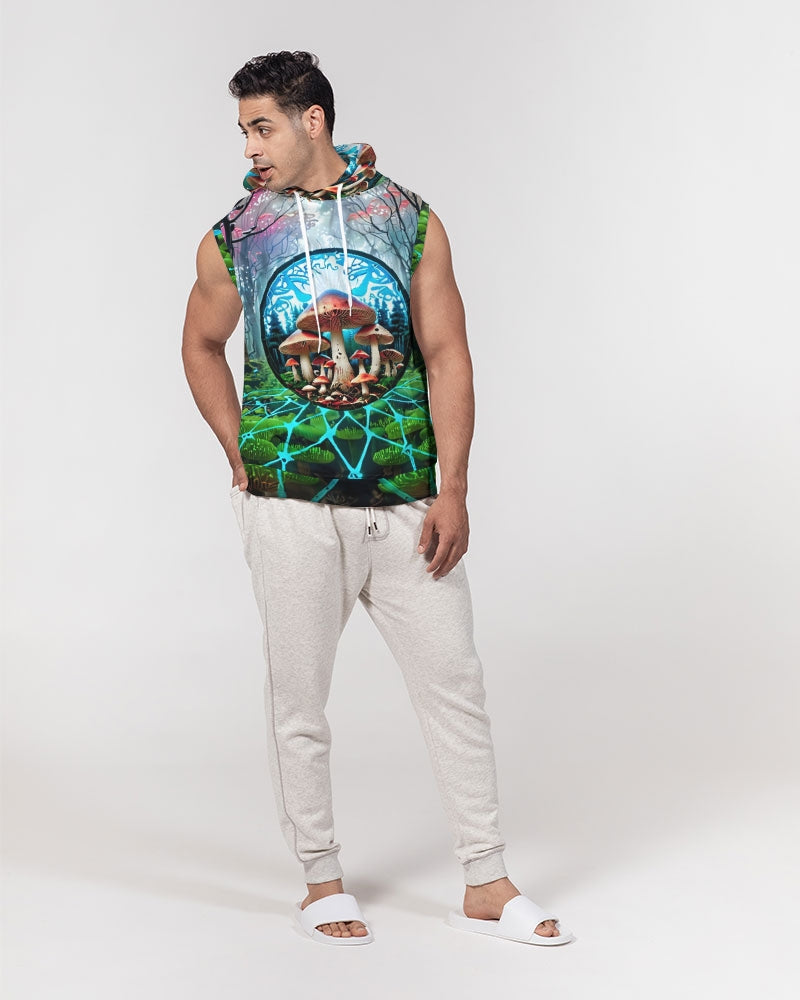 Exhalted Forest of Fungi Men's Sleeveless Hoodie