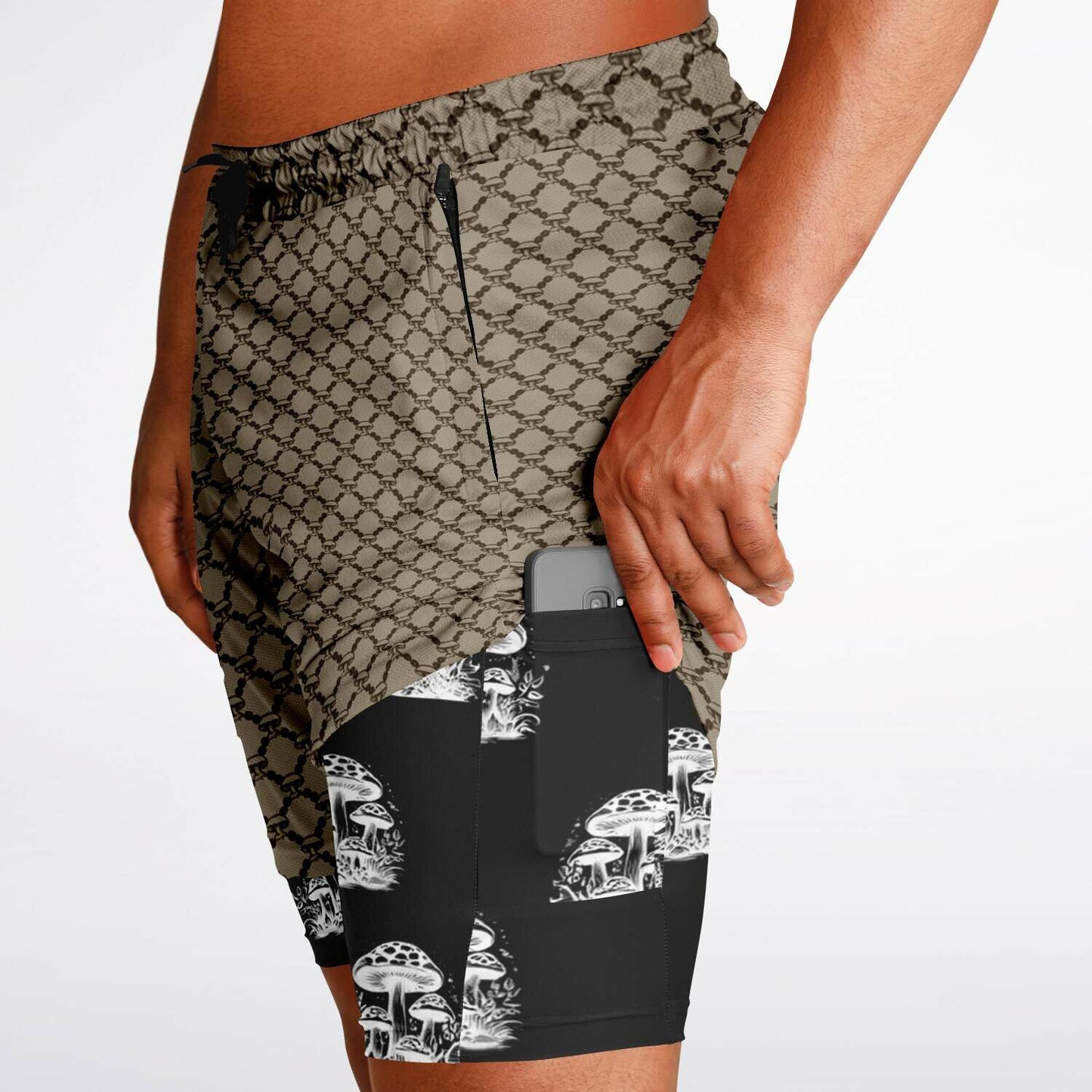 Mushroom Guzzi Men's 2-in-1 Shorts