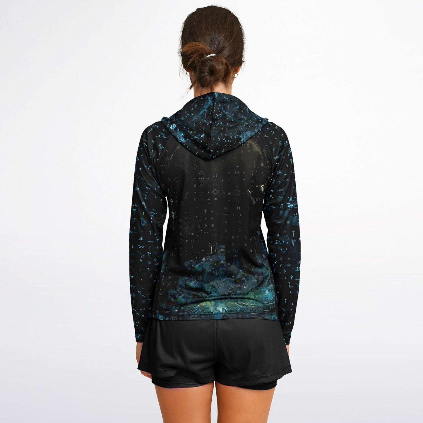 Mushroom Trip Women's Long Sleeve Hooded Performance Shirt