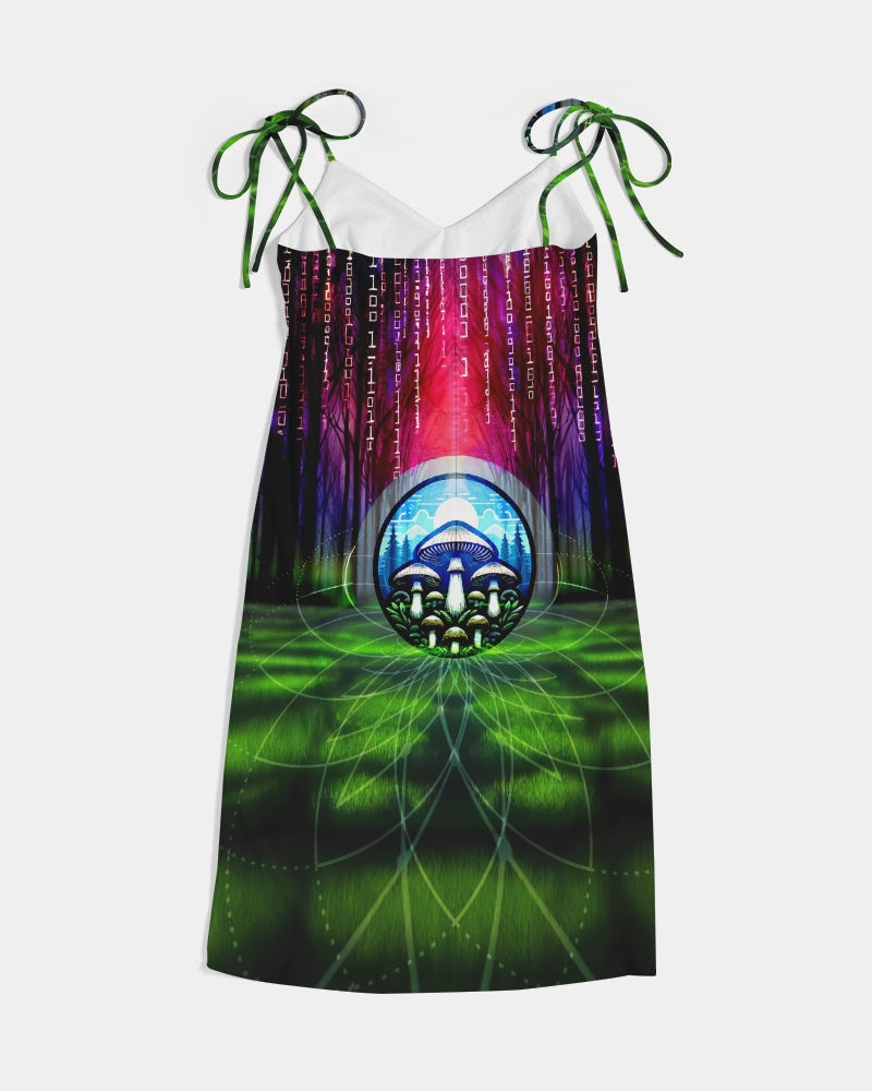 Fungi Forest Tie Strap Split Dress