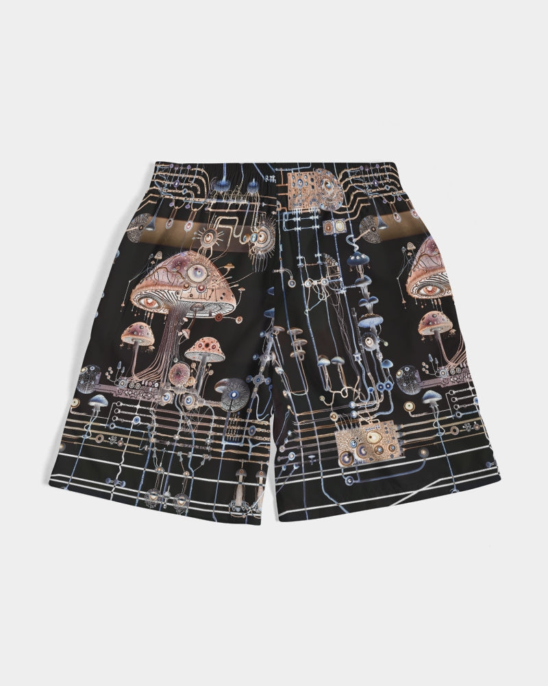 Mushroom Circuitry Dark Jogger Shorts