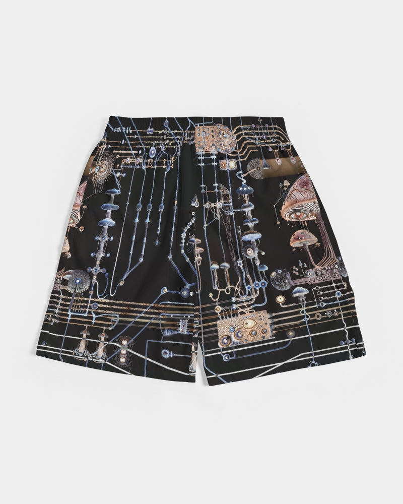 Mushroom Circuitry Dark Jogger Shorts