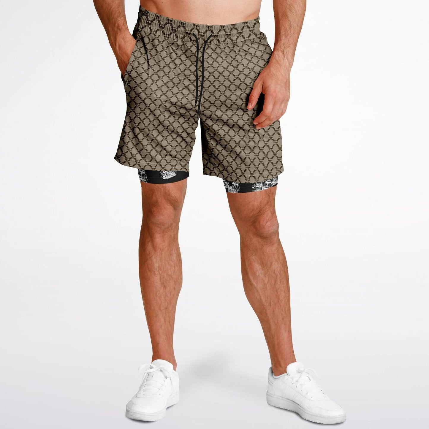 Mushroom Guzzi Men's 2-in-1 Shorts