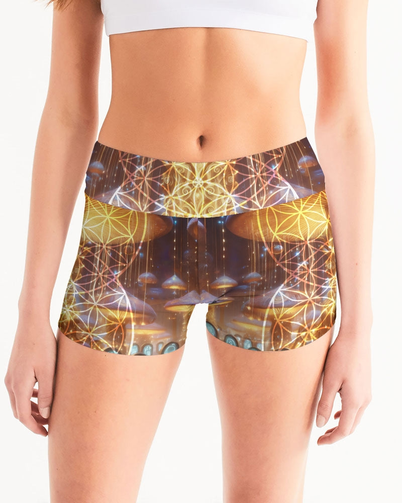 Alter Shroom Women's Mid-Rise Yoga Shorts