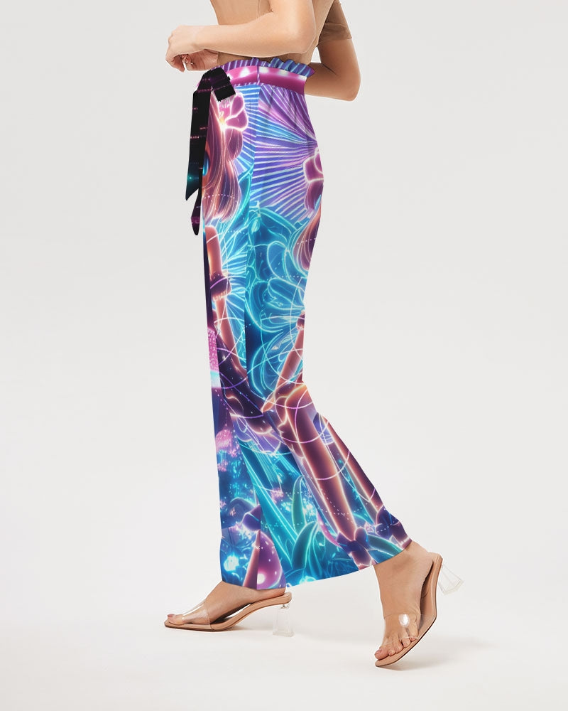 Pink Mushroom Girl Women's High-Rise Wide Leg Pants
