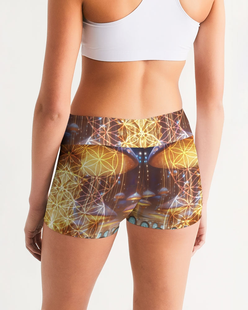 Alter Shroom Women's Mid-Rise Yoga Shorts