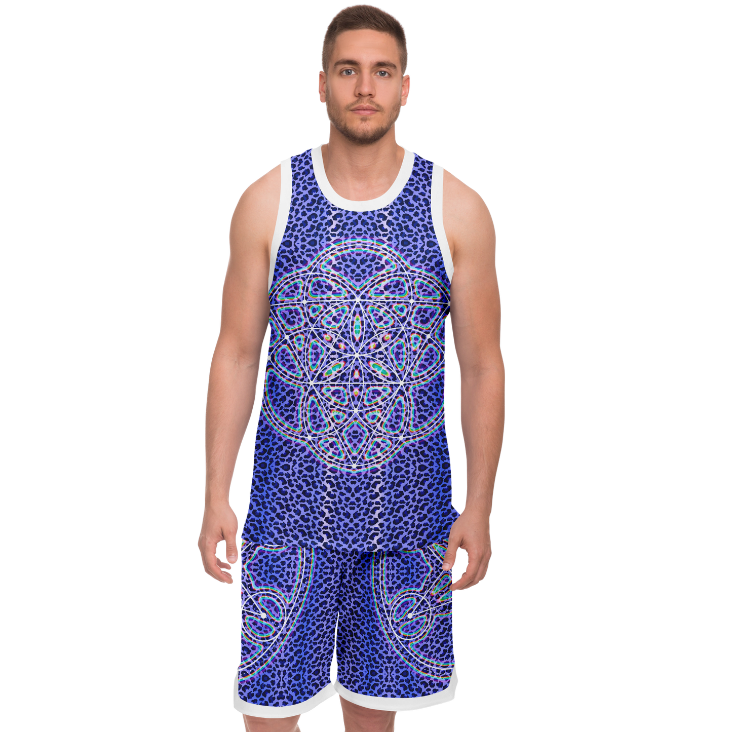 Blue Cheetah Basketball Set Rib