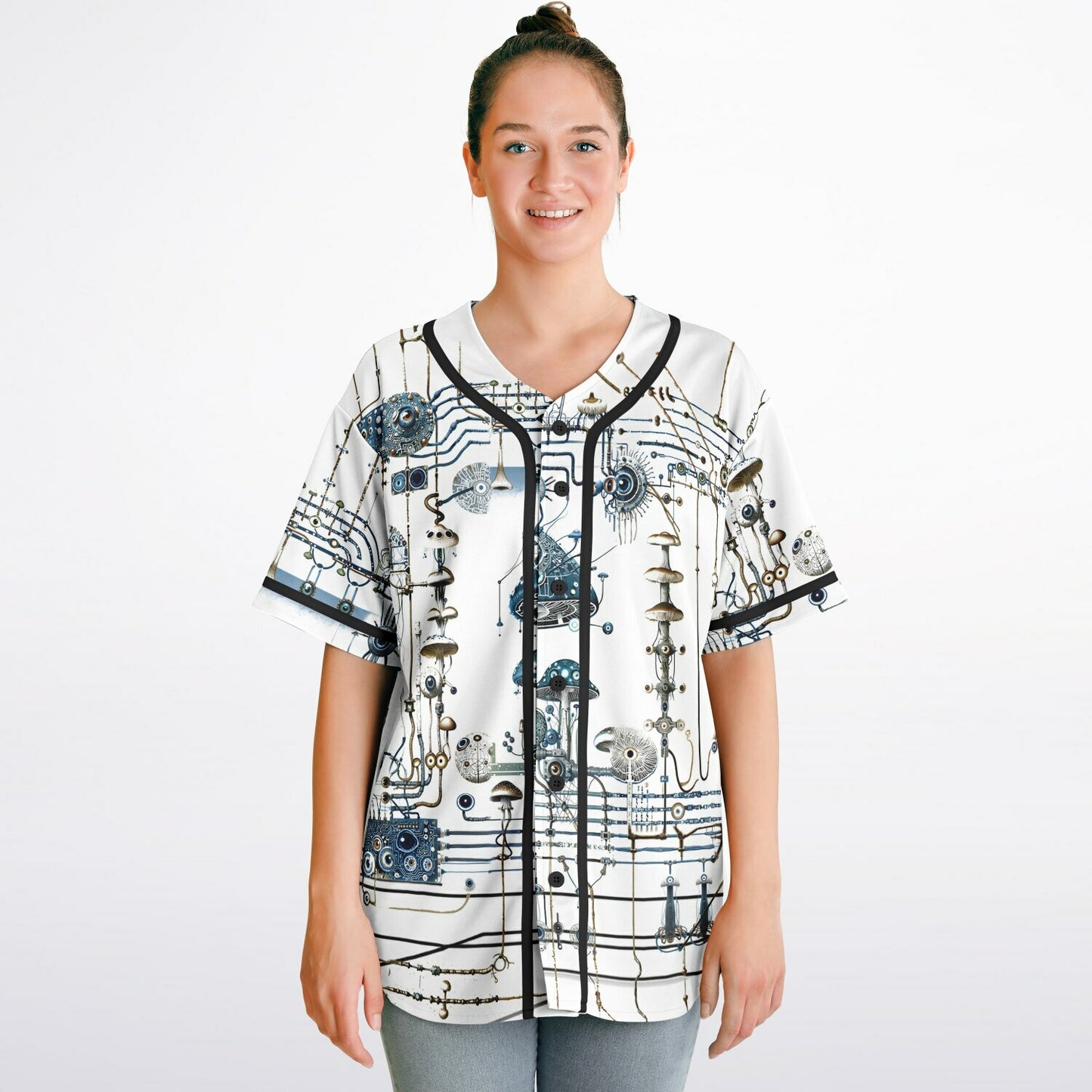 Mushroom Circuitry Reversible Baseball Jersey