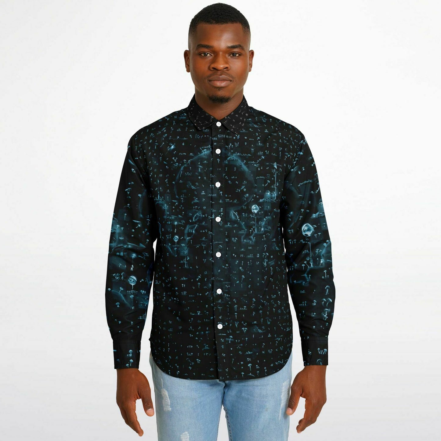 Lord Fungi Long Sleeve Button Down Shirt