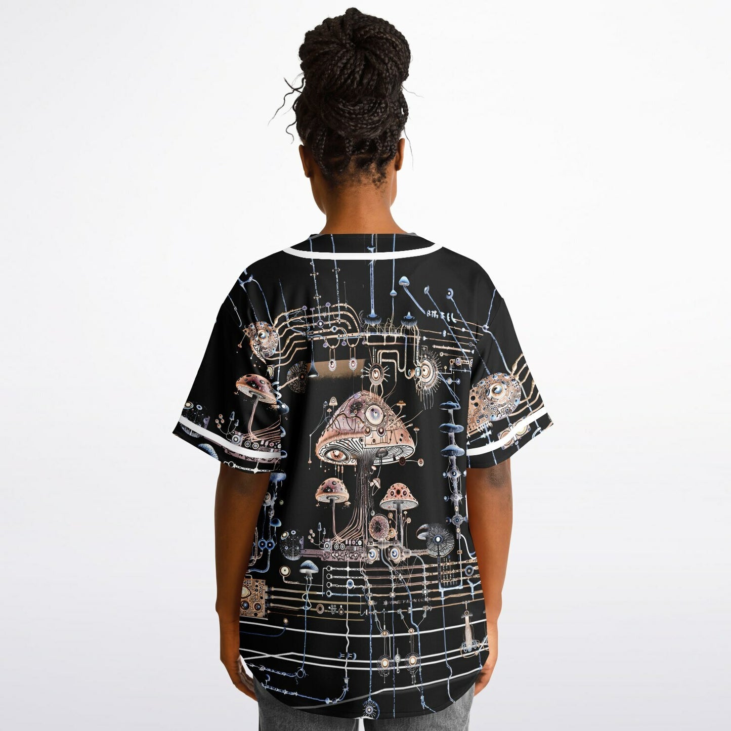 Mushroom Circuitry Reversible Baseball Jersey