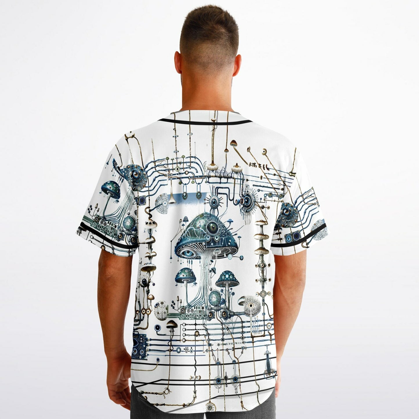 Mushroom Circuitry Reversible Baseball Jersey