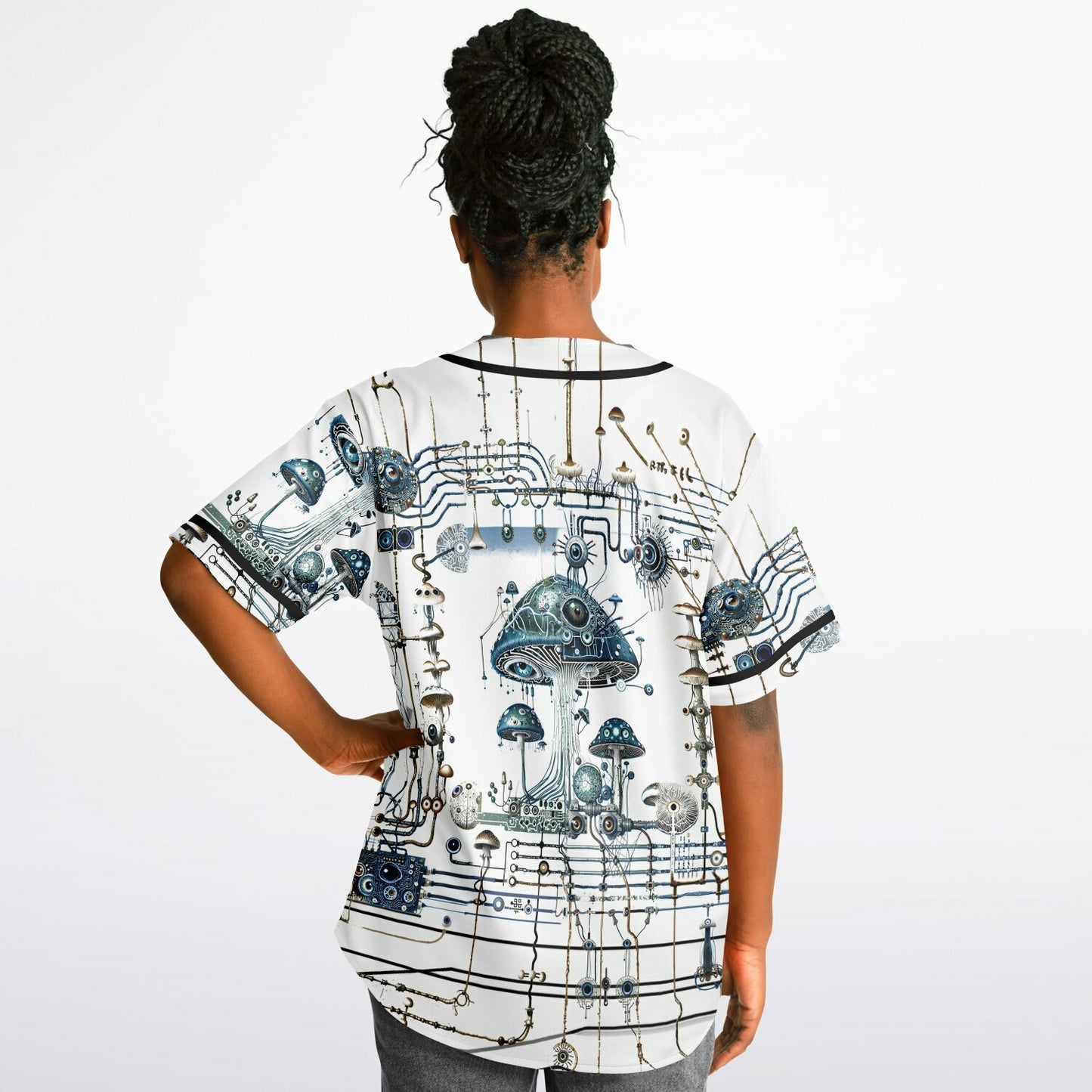 Mushroom Circuitry Reversible Baseball Jersey