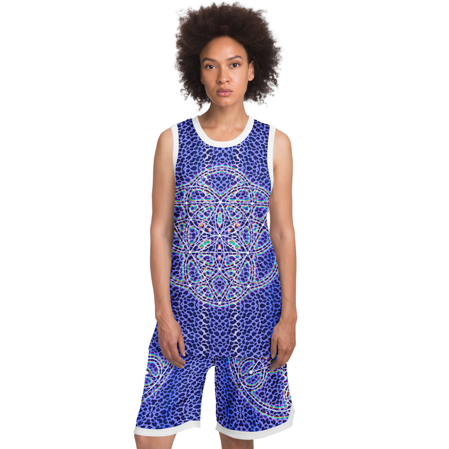 Blue Cheetah Basketball Set Rib