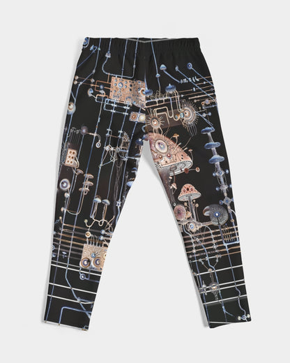 Mushroom Circuitry Dark Men's All-Over Print Joggers