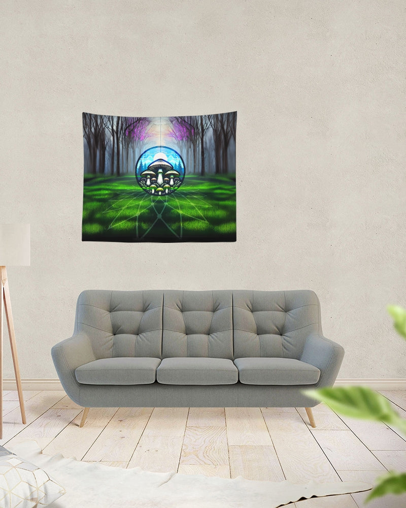 Fungi Focus Forest Tapestry 60"x51"