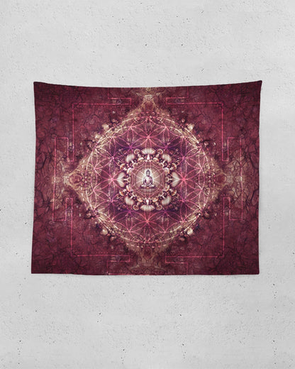 Mushroom Buddha Tapestry 60"x51"