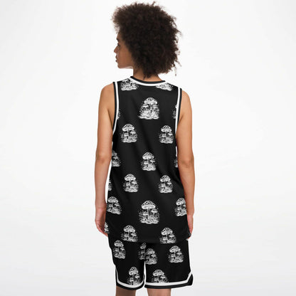 B&W Mushrooms Basketball Set Rib