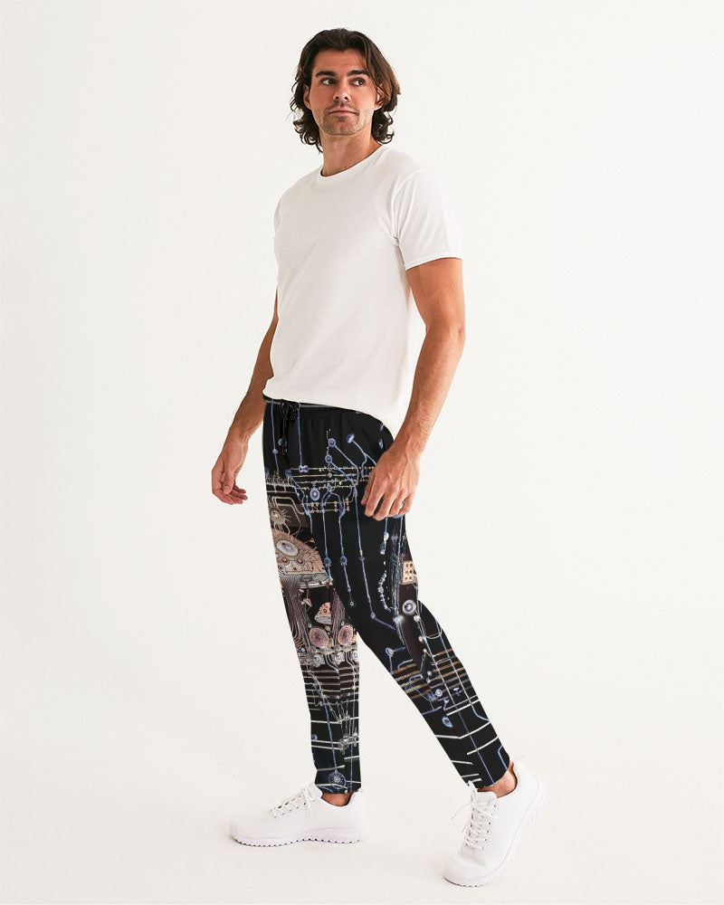 Mushroom Circuitry Dark Men's All-Over Print Joggers