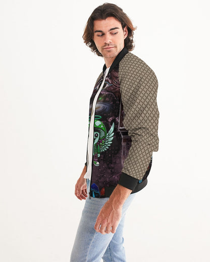 Happy Fungi Men's All-Over Print Bomber Jacket