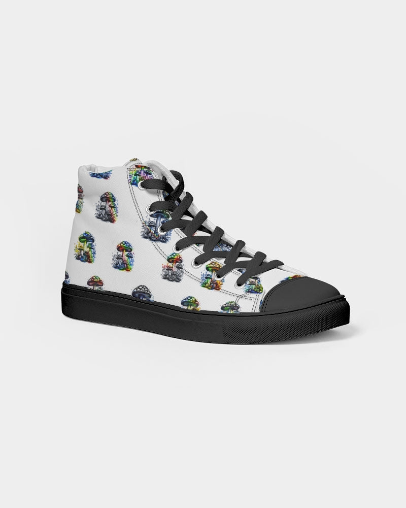 Mushy Rainbows Men's Hightop Canvas Shoe - Black