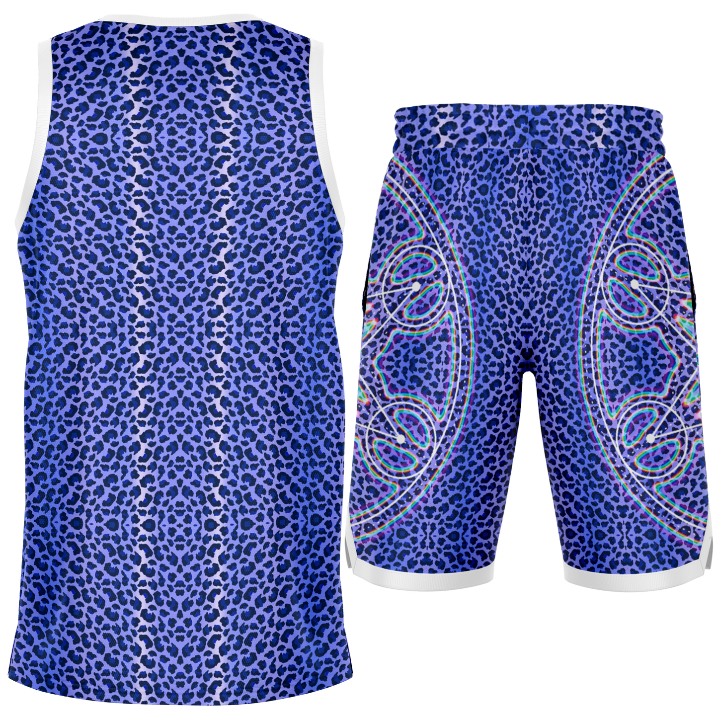 Blue Cheetah Basketball Set Rib