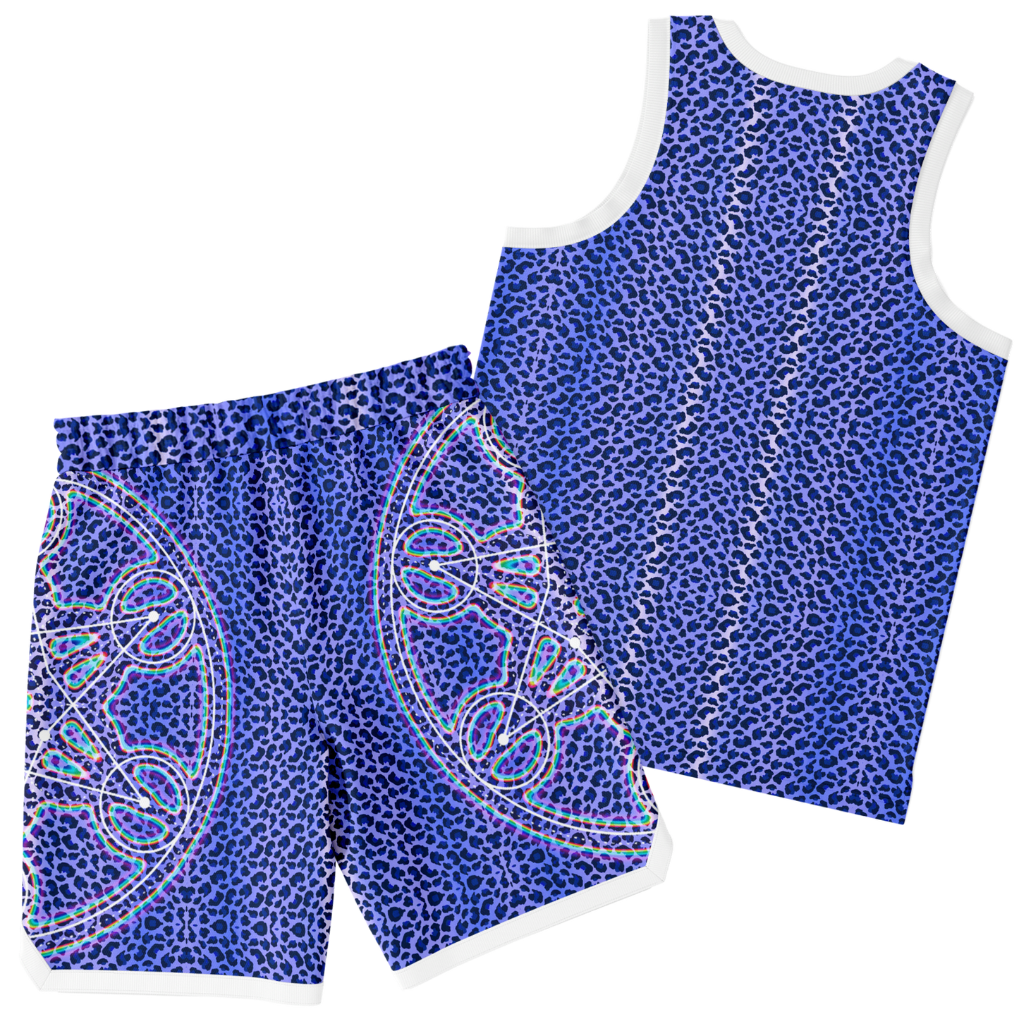 Blue Cheetah Basketball Set Rib