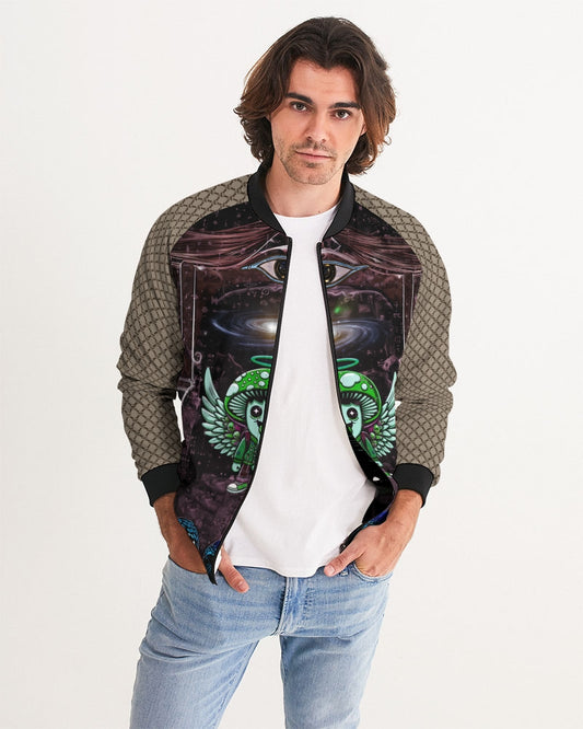 Happy Fungi Men's All-Over Print Bomber Jacket