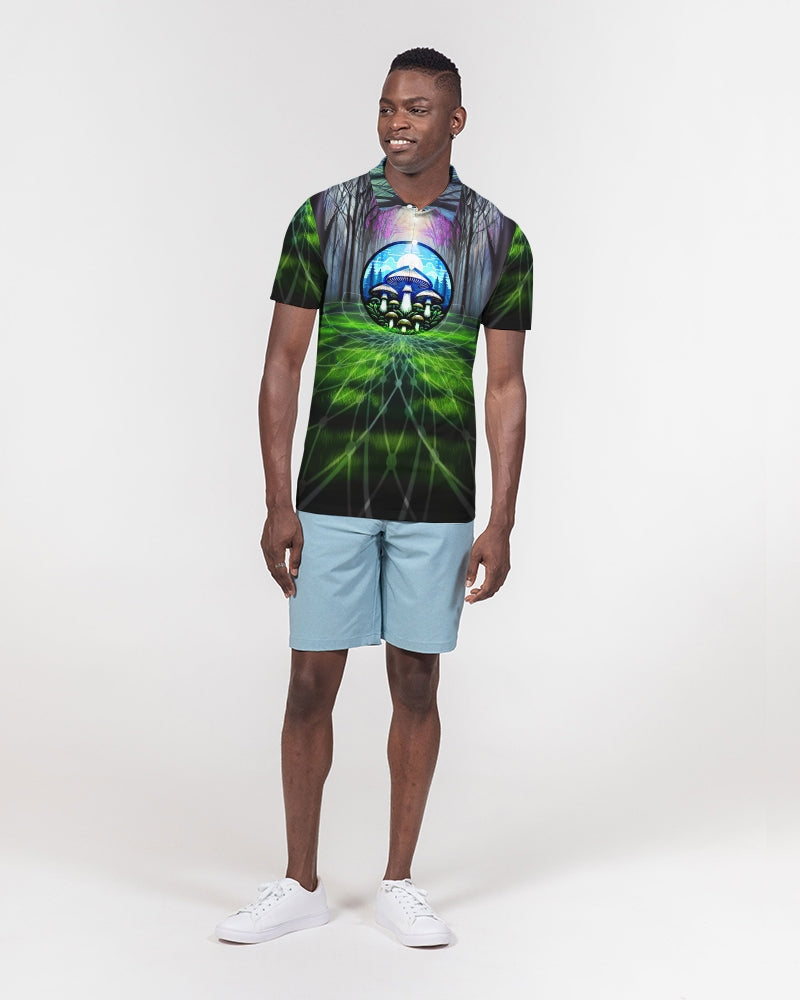 Fungi Forest Men's Slim Fit Short Sleeve Polo