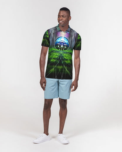 Fungi Forest Men's Slim Fit Short Sleeve Polo