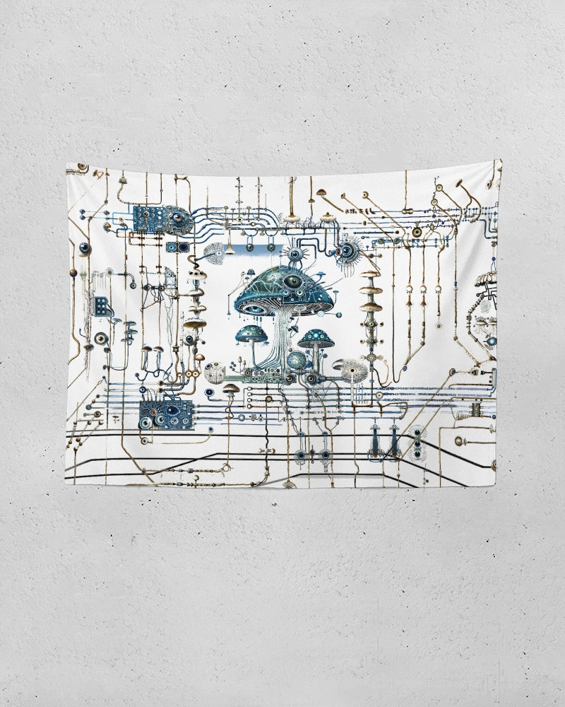 Mushroom Circuitry Tapestry 80"x60"