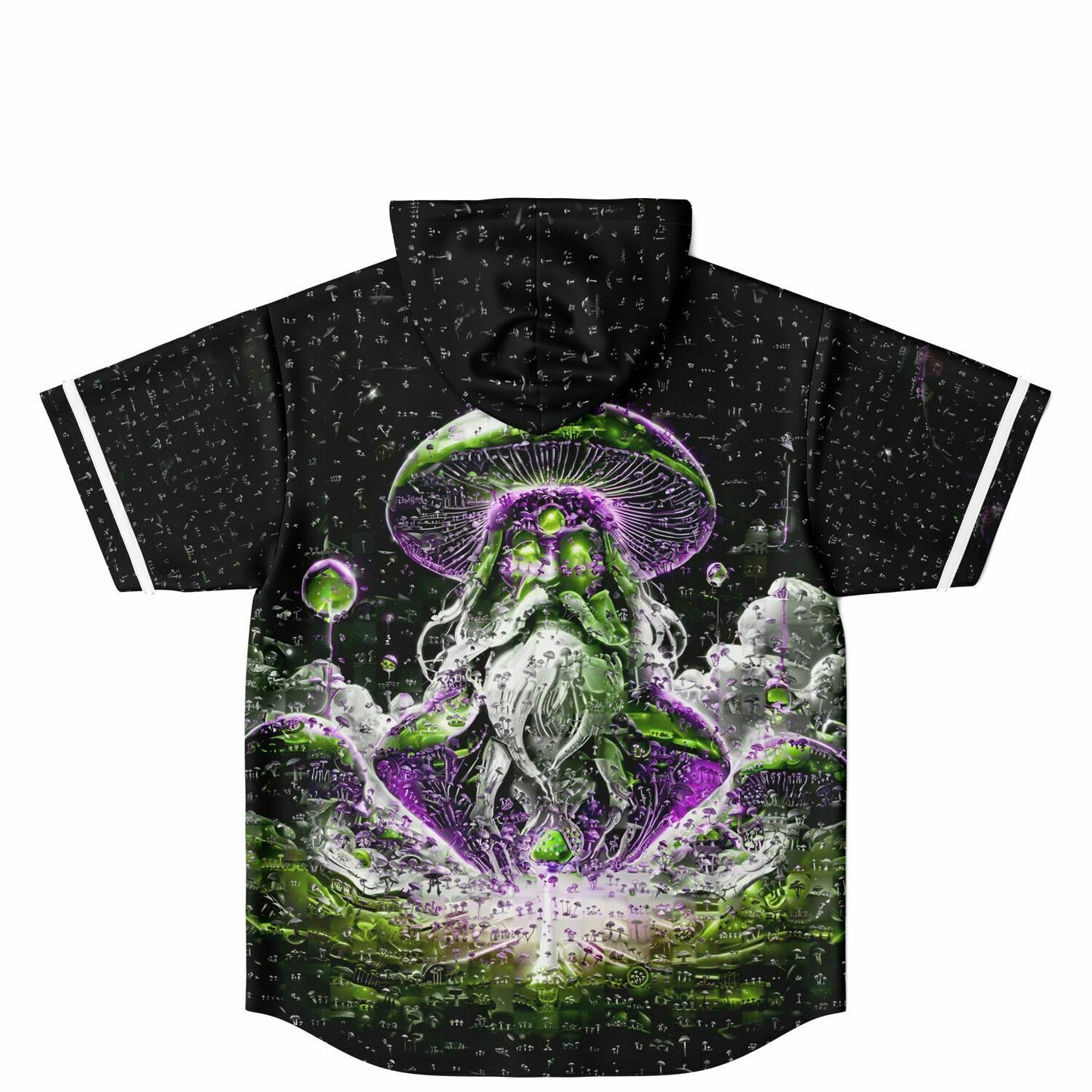 Mushroom Lord Fungi Hooded Baseball Jersey