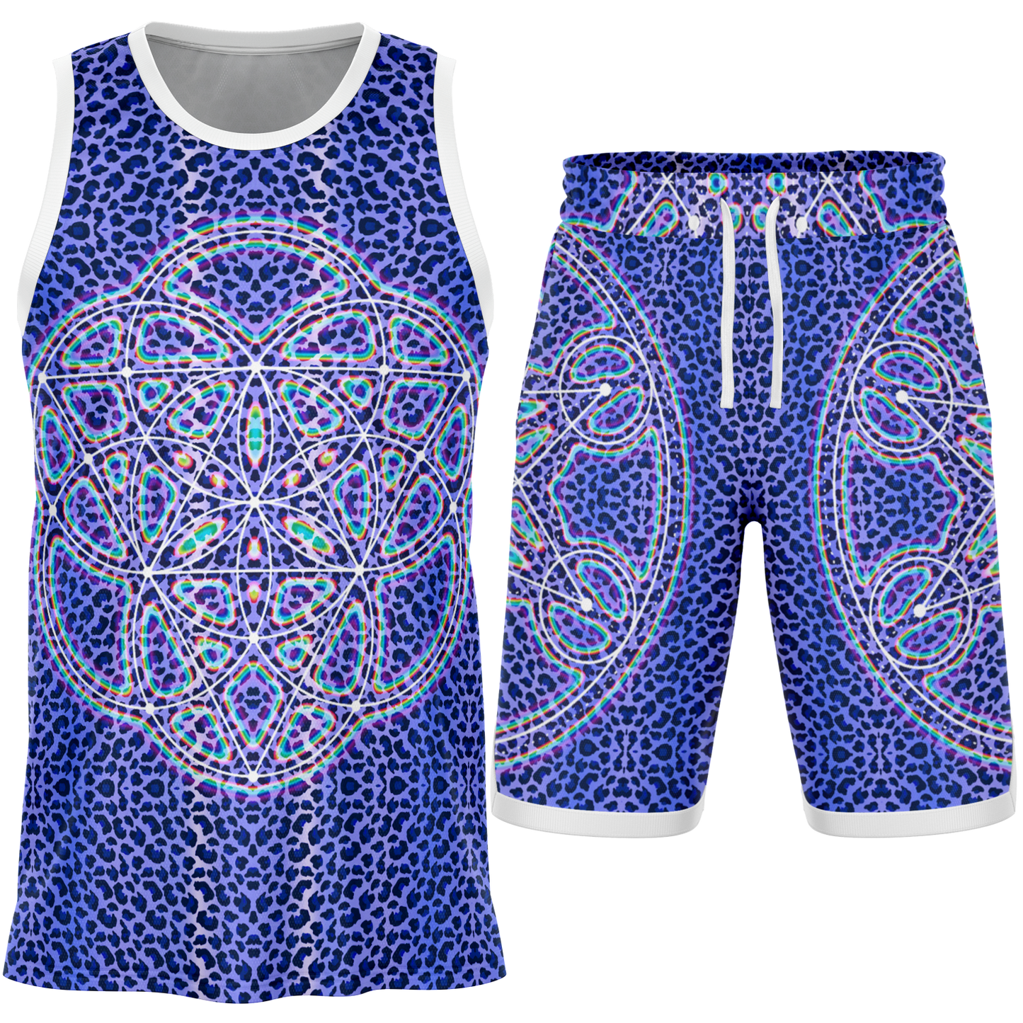 Blue Cheetah Basketball Set Rib